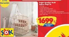 DOĞAL HEMİLAN BEŞİK KAHVE ÖRGÜ İLE